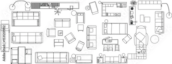 Fototapeta Seamless square pattern of circuit board elements for a modern technology design