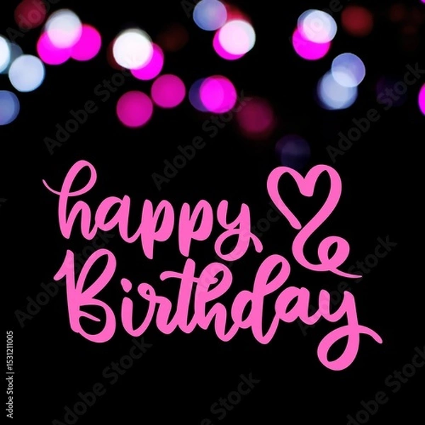Obraz Bright Happy Birthday greeting card.