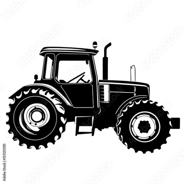 Obraz old tractor isolated on white
