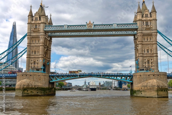 Obraz Tower Bridge and the Shard in Central London, UK
