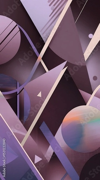 Fototapeta Abstract composition with geometric shapes and patterns.