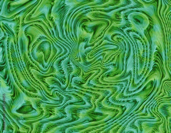 Fototapeta Abstract Green Swirl Marble Texture Background