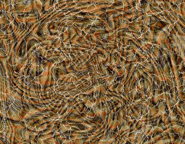 Fototapeta Abstract Swirling Marble Texture with Cracks
