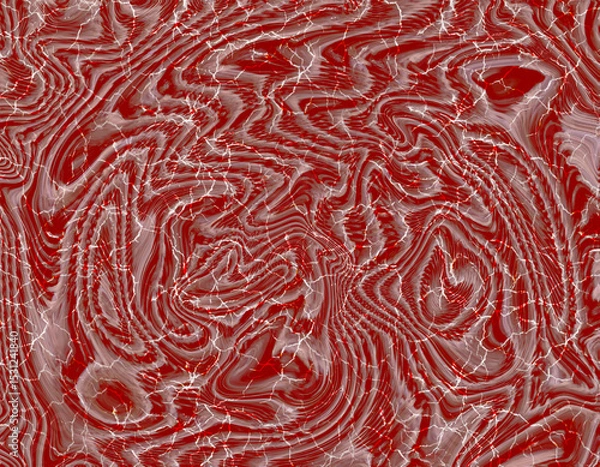 Fototapeta Abstract Red Swirl Pattern with Cracks