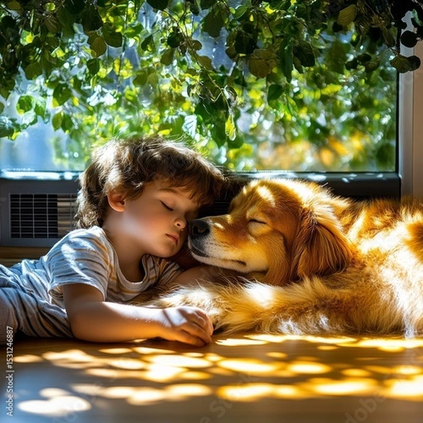 Fototapeta Paws, games and the perfect chill. Generative AI