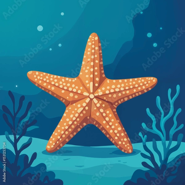 Obraz Starfish in underwater scene
