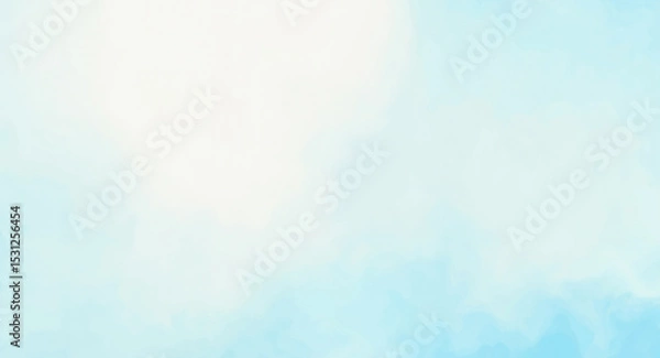 Obraz Soft Light Blue Gradient Watercolor Background