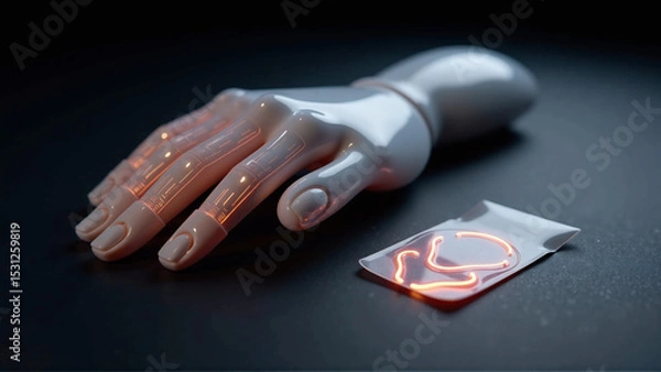Fototapeta Ethereal Data Glove and Neural Patch