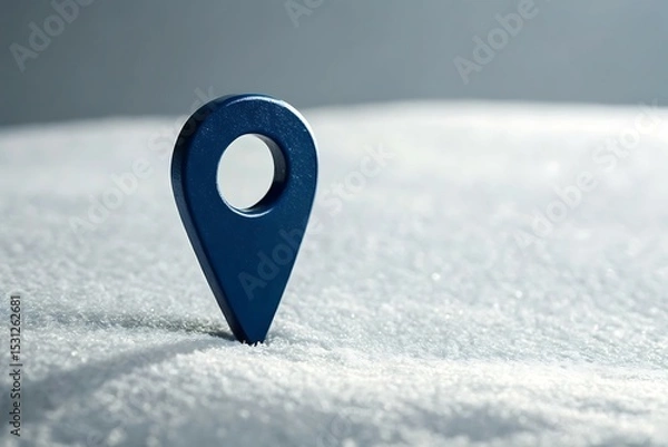 Obraz Blue GPS map marker icon on a navigation background, a perfect symbol for travel and business location