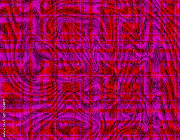 Fototapeta Abstract Purple Red Swirl Plaid Pattern Texture