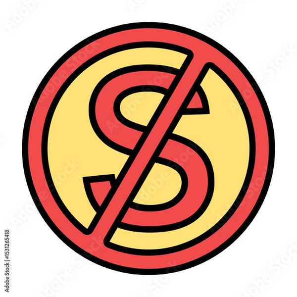 Obraz No Stop Icon.