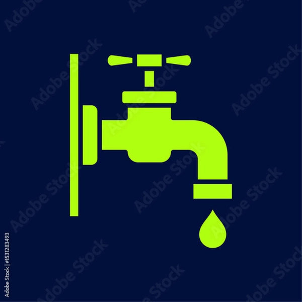Fototapeta Tap water trendy artwork glorious abstract vector illustration colorful applicative design