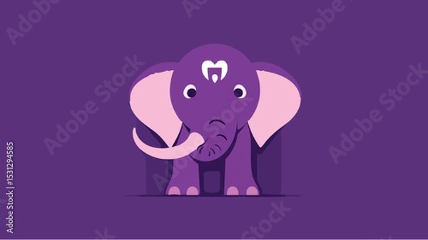Fototapeta vector illustration of an elephant