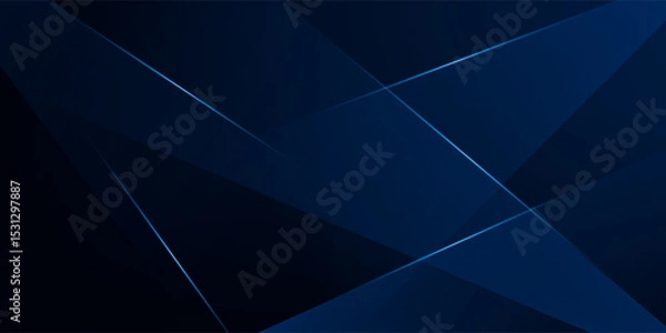 Fototapeta Abstract futuristic dark blue background with light and shadow. Eps10 vector
