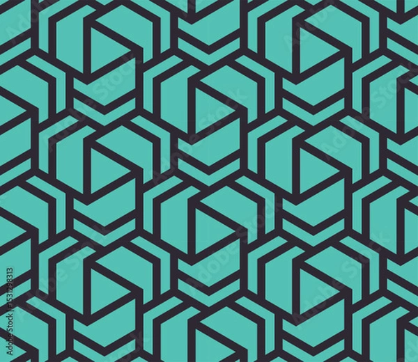 Fototapeta Zigzag Triangles Abstract Geometric Seamless Pattern -vector eps8