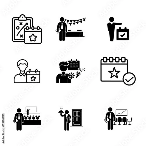 Fototapeta Event Planning icon design vector