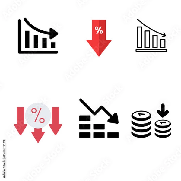Fototapeta Decrease icon  vector