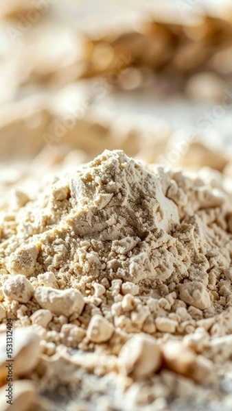 Fototapeta Close-Up of Fine Einkorn Flour with Nutty Flavor and Texture