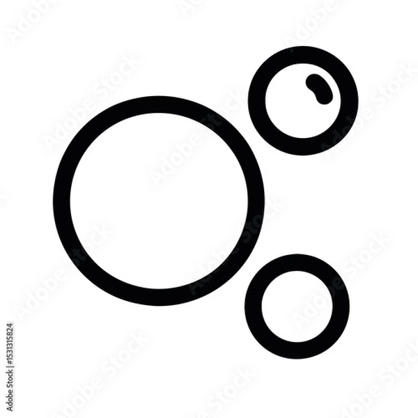 Fototapeta Bold Line Bubble Icon Flat 2D Design Element for Websites and Applications