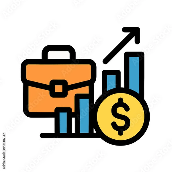 Obraz Business Growth  Financial Success, Investment, and Profit Increase Icon
