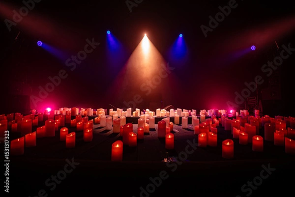 Obraz Stage Illuminated by Candles