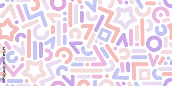 Obraz Abstract shapes seamless pattern vector design