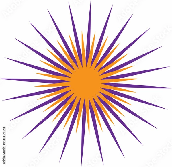 Fototapeta vector illustration of a star burst