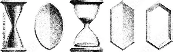 Obraz Minimal geometric shapes collection featuring hourglass form