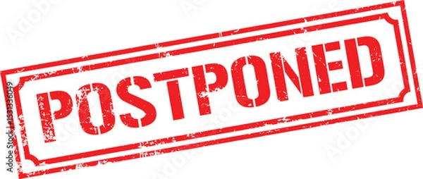 Obraz Grunge stamp postponed