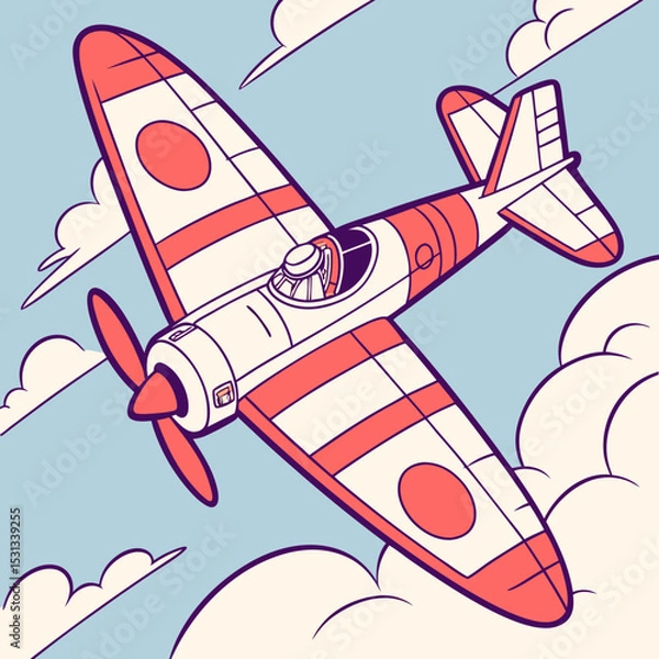 Obraz vector illustration of an airplane