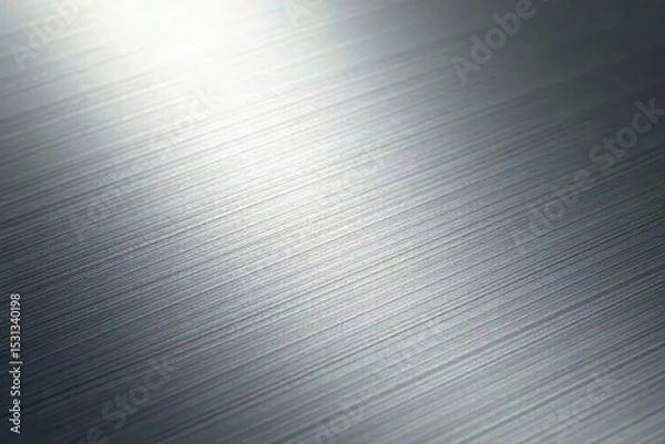 Obraz Sleek brushed steel plate, soft light reflection , minimal, glossy
