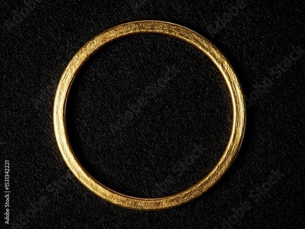 Obraz Gold ring on dark backdrop