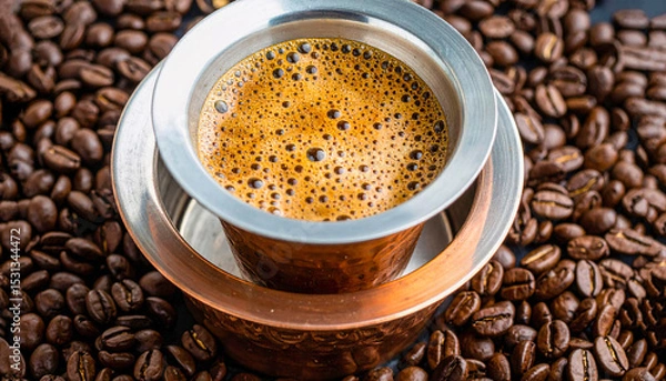 Obraz South Indian Filter Coffee Preparation