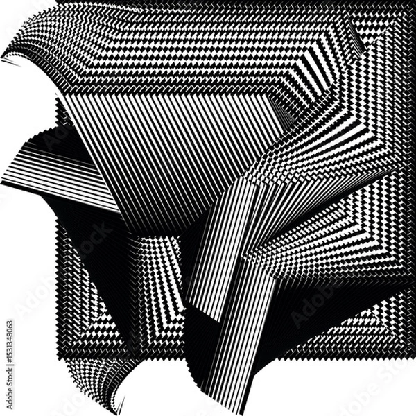 Fototapeta Основные RGB op art creative dynamicpattern, abstract modern background, vector design element