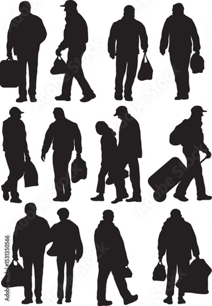 Obraz HOMMES EN SHOPPING.eps