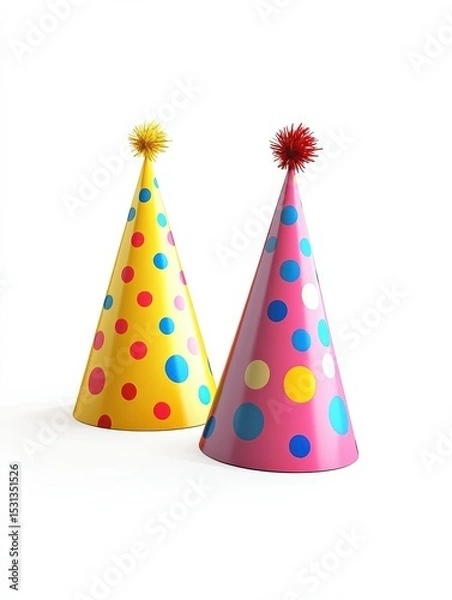 Obraz party hats isolated on white background