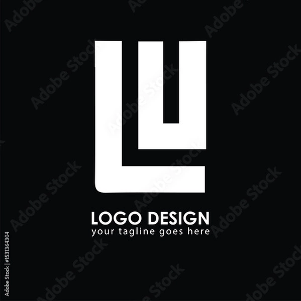 Obraz LU LU Logo Design, Creative Minimal Letter LU LU Monogram