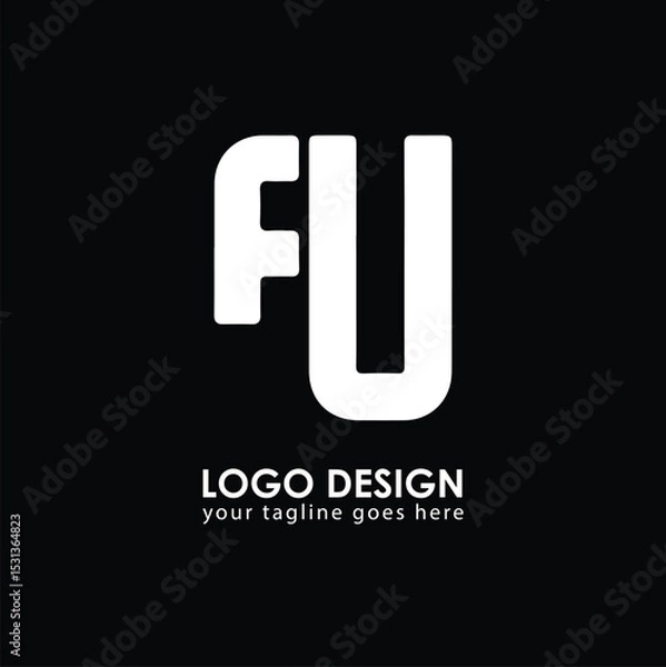 Obraz FU FU Logo Design, Creative Minimal Letter FU FU Monogram