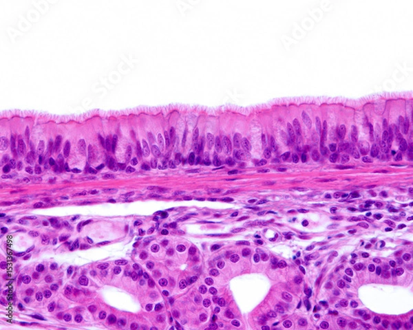 Obraz Respiratory epithelium. Cilia
