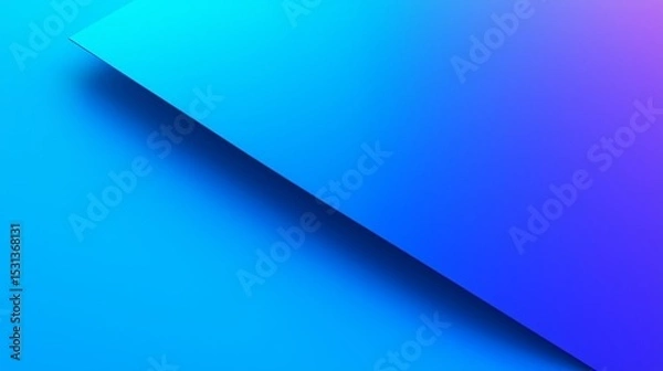 Obraz Blue Gradient Diagonal Split, Abstract Background Design, Minimalist Composition Abstract art, Gradient background