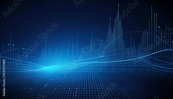 Obraz background of grid line financial concept
