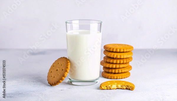 Obraz Classic Milk and Biscuits Snack