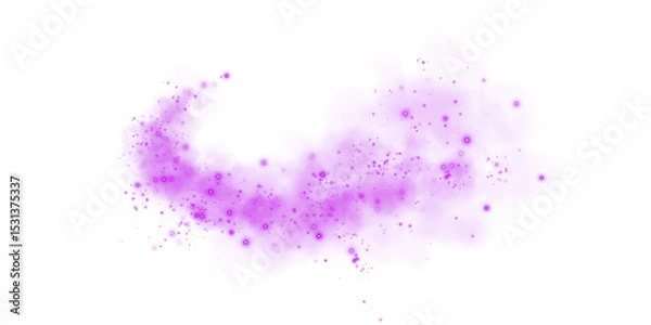 Obraz A soft purple dust cloud drifts through the air, illuminated by tiny glowing particles.