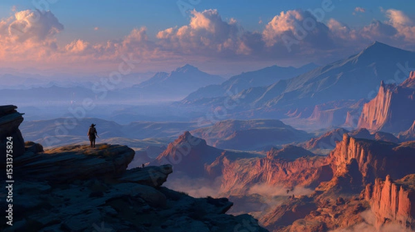 Obraz sunrise in the mountains