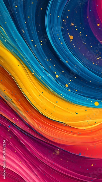 Fototapeta Vibrant Abstract Swirls of Color Create a Dynamic Visual