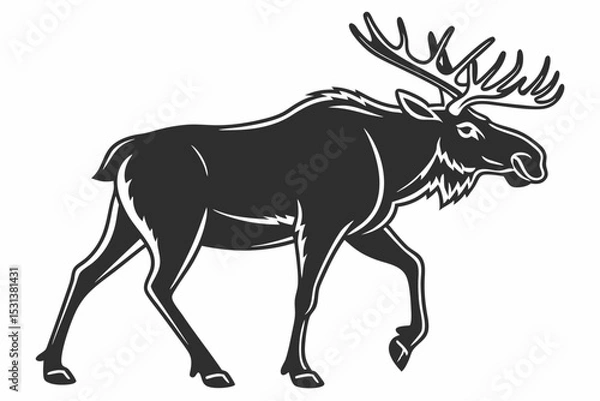 Obraz moose vector icon black sihouette vector