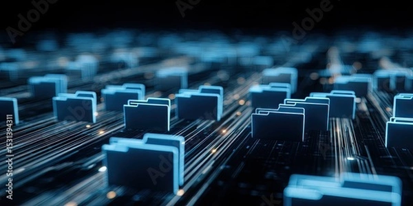 Obraz Abstract digital folder network (1)