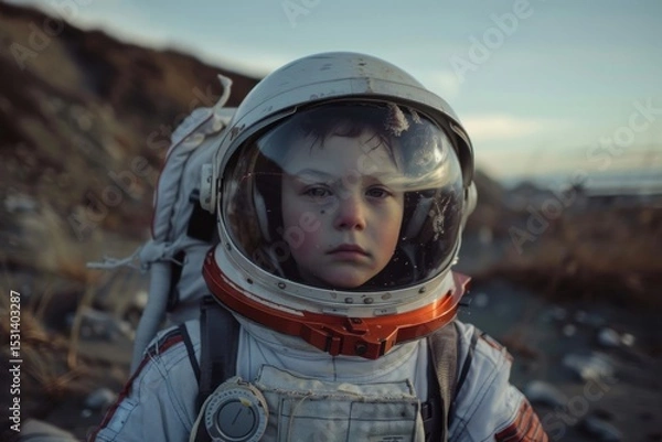 Obraz Kid in astronaut suit