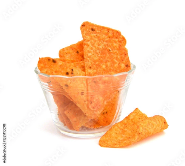 Obraz Tortilla chips isolated on white background