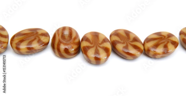 Obraz Caramel candies isolated on white background